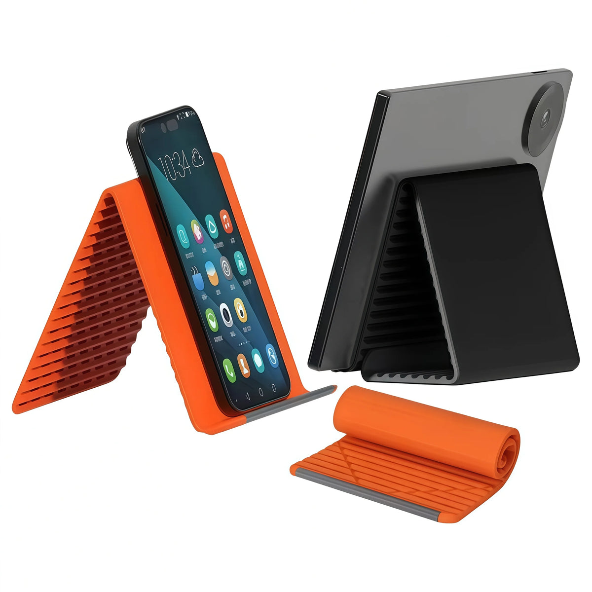 Foldable Silicone Phone Holder, Portable and Can Be Freely Bent Into Any Shape, Suitable for Multi Angle Adjustable Phone Holder