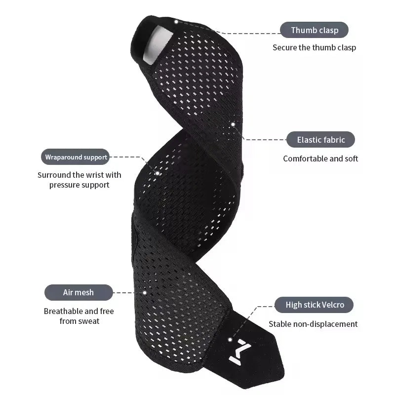 1Pc Gloves Breathable Mesh Wrist Support Wrap-Around Compression for Joint Pain & Sprain Protection Chronic Overuse Protection
